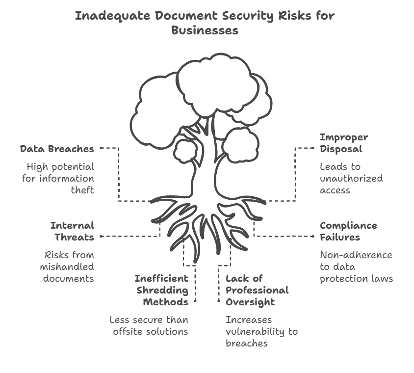 Inadequate Document Security Risks for Businesses Infographic